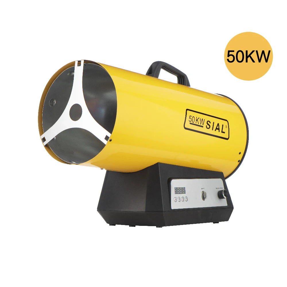 SIAL 50KW BTU Portable indoor Space Gas heater for Poultry Farm  Industrial mobile Gas fan heater