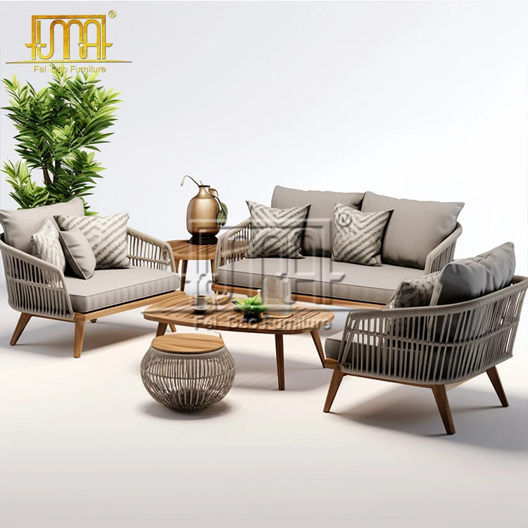 Rattan Woven 3-Piece Outdoor Balcony Patio Wicker Sectional Sofa
