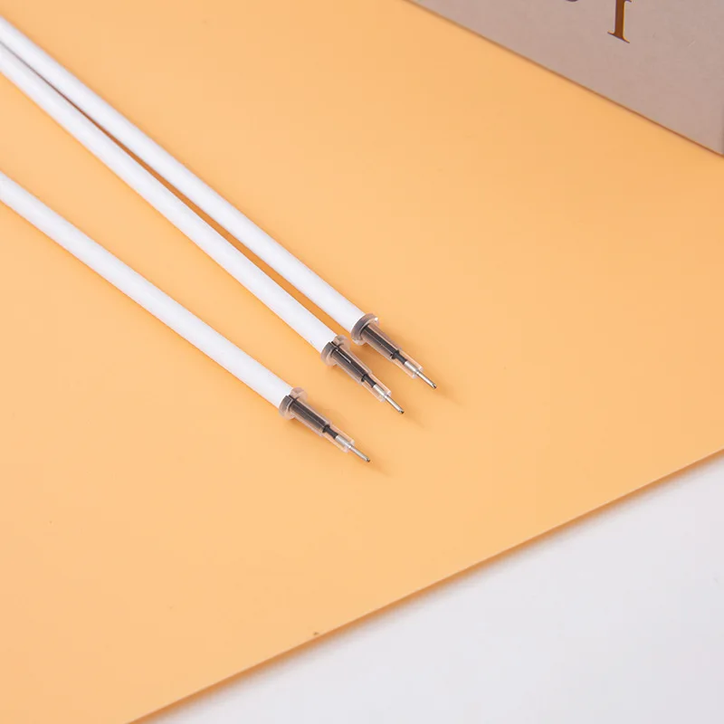 Gel Ink Pen Fine Point Pens Ballpoint Refill Needle Tip 0.5mm Black Rods for Office School Stationery Supply Gift