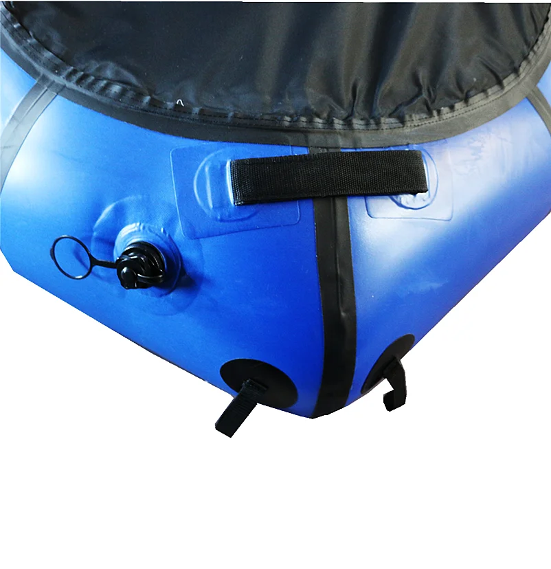 Blue color whitewater series self bolling pack raft tpu packraft for packing sports