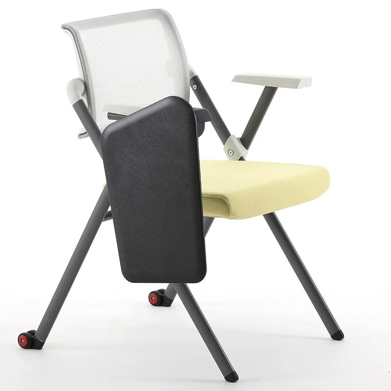 10027 Wholesale cheap training room meeting training chair with writing pad fold meeting training chairs