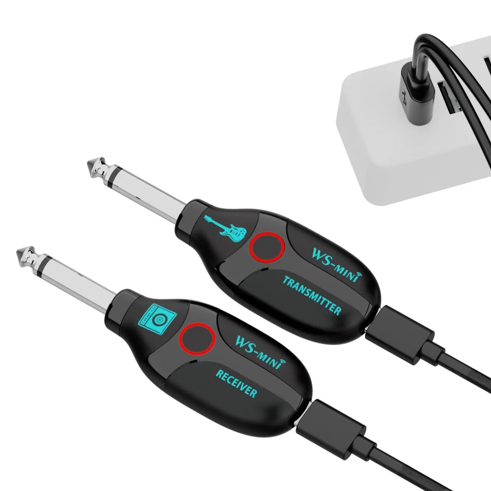 Мини-портативный беспроводной гитарный набор приемопередатчиков и приемников для гитарного динамика