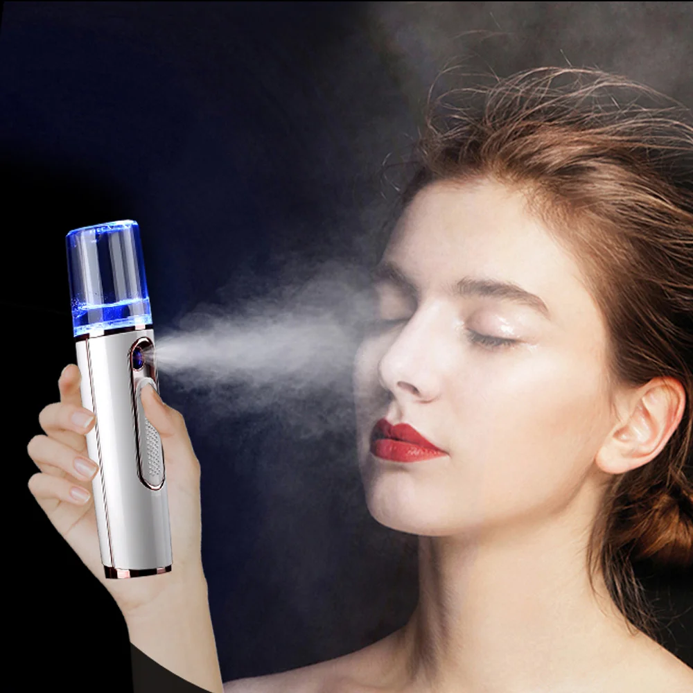 
2020 Newest Trend Mini Portable Electric Facial Steamer Mini Beauty machine Facial Moisture Nano Mist Sprayer 