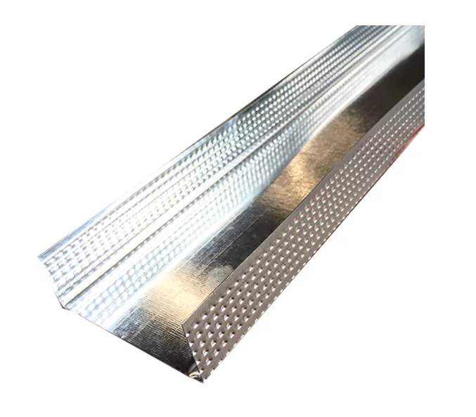 Stud and track galvanized profile for drywall partition with gypsum board