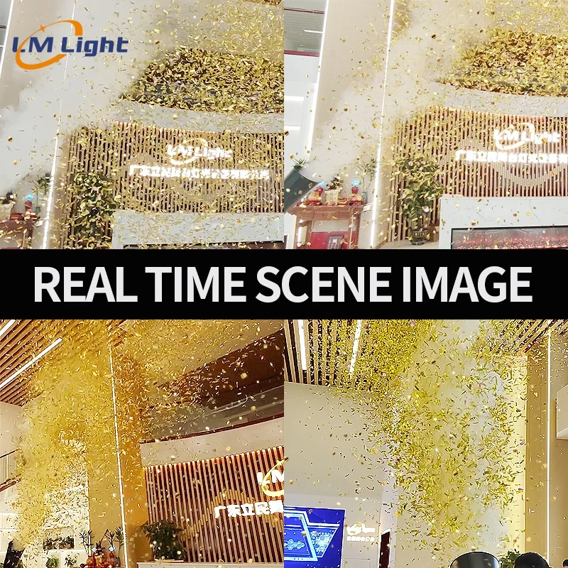 LM high quality DJ stage disco DMX512 control big CO2 confetti machine for wedding party confetti cannon machine