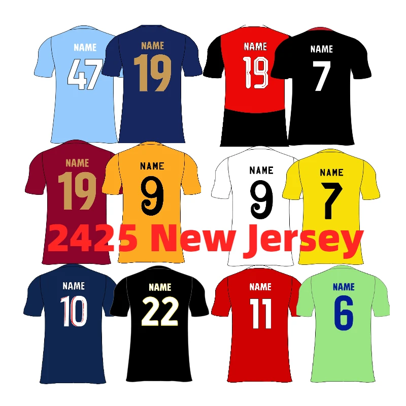 24 25 Best-selling football player training FC jersey Football Shirts Sportswear Soccer Team Uniform for adults soccer wear
