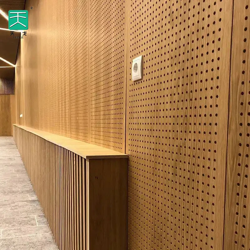 Building Project/TianGe Soundproof Decorate Studio 60 Micro Hole Perforated Wall Laminated Acoustic Hall Wooden Panel