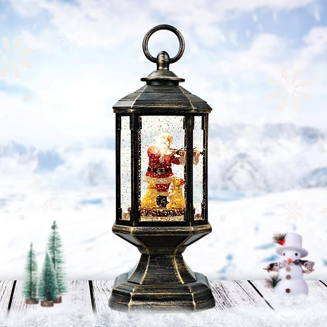 Factory sells soldier water poloplastic snow globe plastic water globe Santa Lantern snow globe home decorated to glow at night