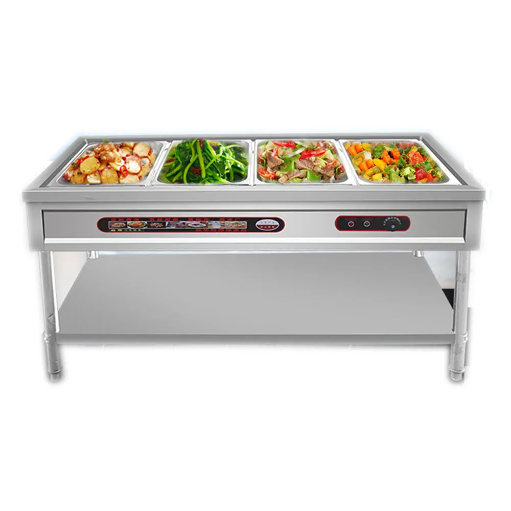 Table Counter Top Stainless Steel Commercial Electric Buffet Hot Soup Food Warmer Bain Marie for sale