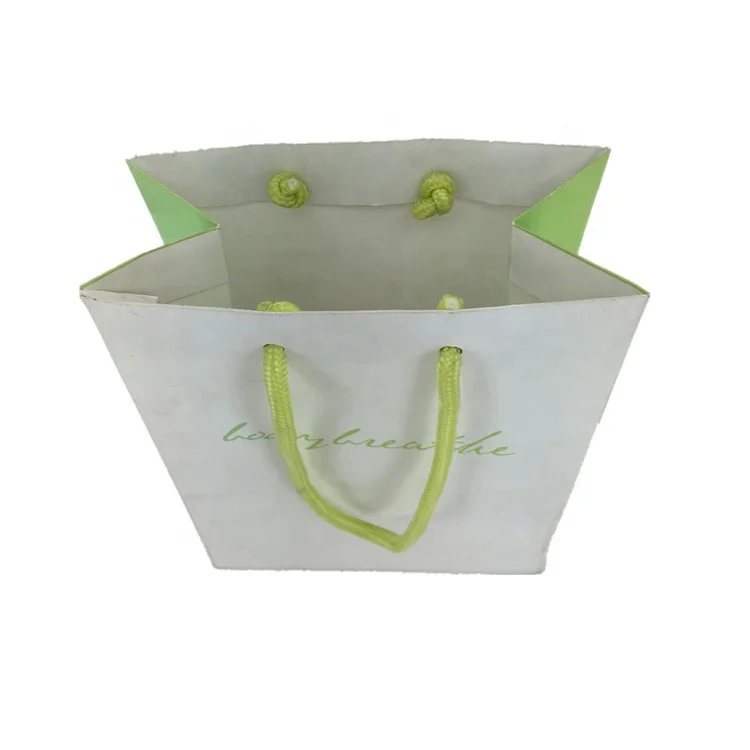Branded Cake shop shopping bags with twist cotton handle name brand shopping bags Foldable baking paper bags