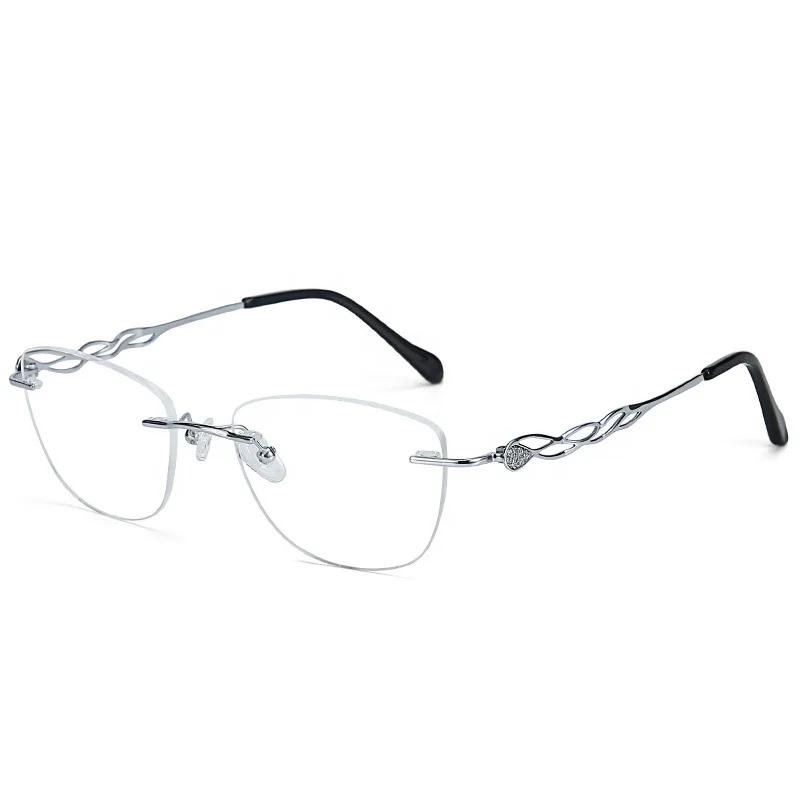 
AX1272 Woman optical eyeglasses titanium optical frame optical glasses female glasses rimless frames eyewear 