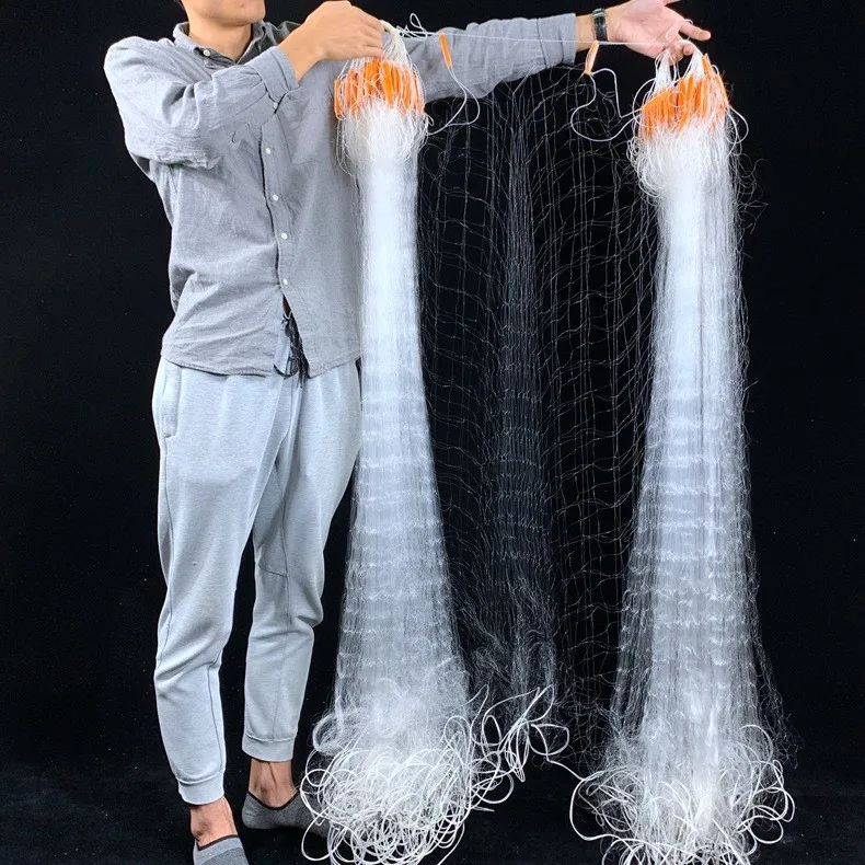 Monofilament 10m-100m length 0.8m-1.8m height Customized Nylon Monofilament Single Layer 3 Layers Fishing Gill Net
