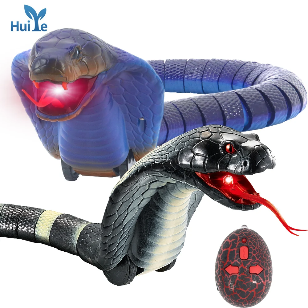 Huiye rc remote control snake toy infrared remote control realistic snakes rattlesnake toy snakes king naja cobra schlangen