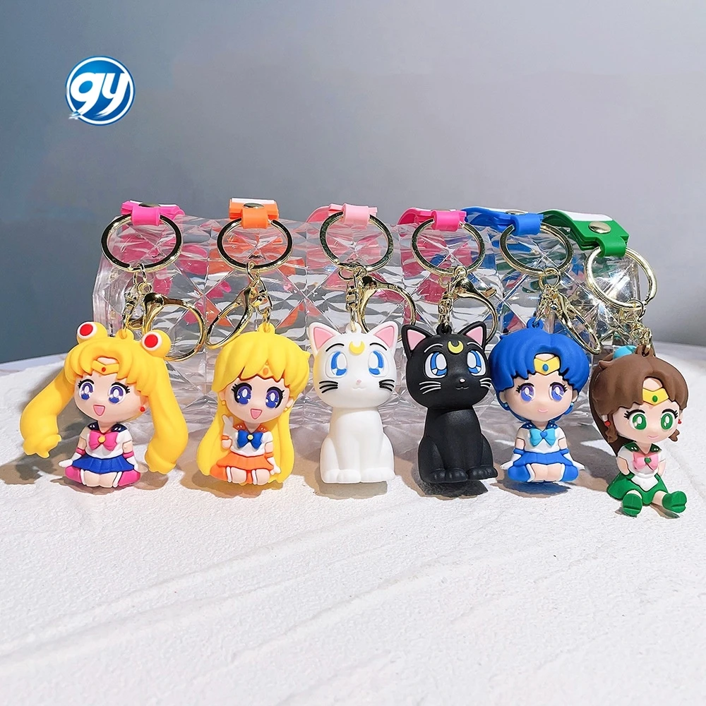 Sailor Cartoon Chain Couple Bag Pendant Moon Hare Doll Car Other Key Chains keychain toys