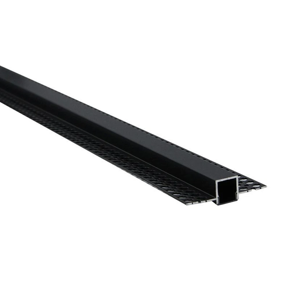 High Quality Wall Panel Trims Aluminum Drywall For Led Strips Lights 50*35Mm Led Aluminum Profile Black
