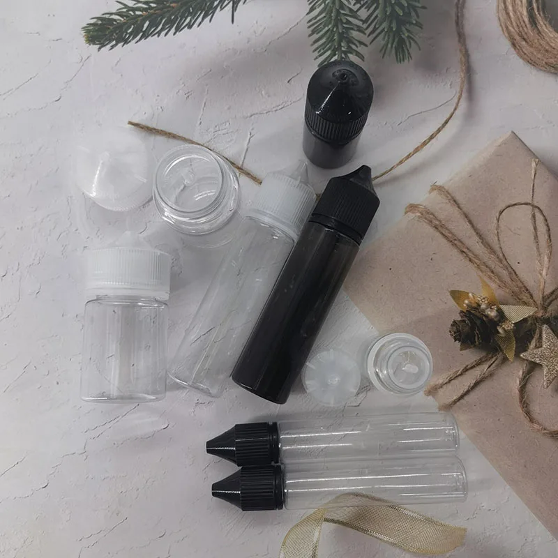 30ML 60ML PET empty Childproof cap anti-theft drip tip plastic bottle oil injection bottle manufacturer