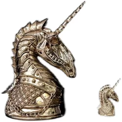 Bronze Casting Craft Gifts Modern Style Unicorn Head Figurine Modern Abstract Animal Brass Unicorn Figurine
