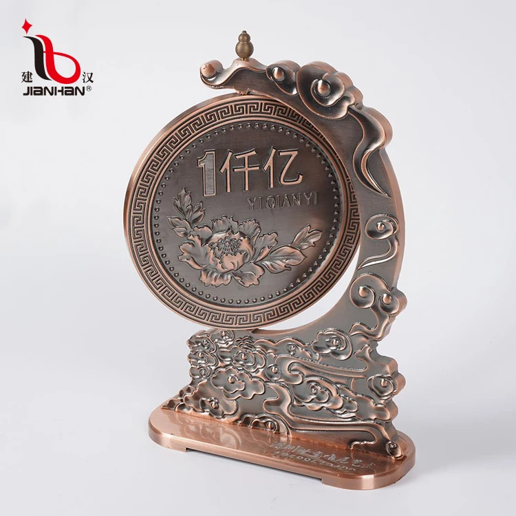 New Design Coin Shape Aluminum Ornaments For Home Decor