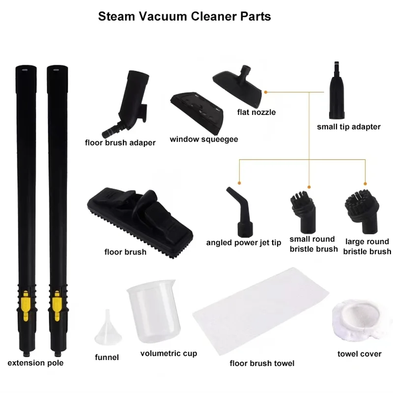 Household Vacume 2000w Handheld Multipurpose Steam Cleaner for Home Use