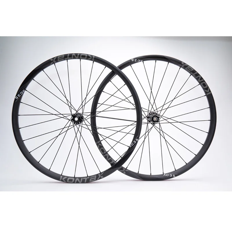 KONTAX Carbon Fiber Bicycle Wheel Toray T700 35mm Width U Shape 20mm Carbon Fiber Bicycle Wheelset