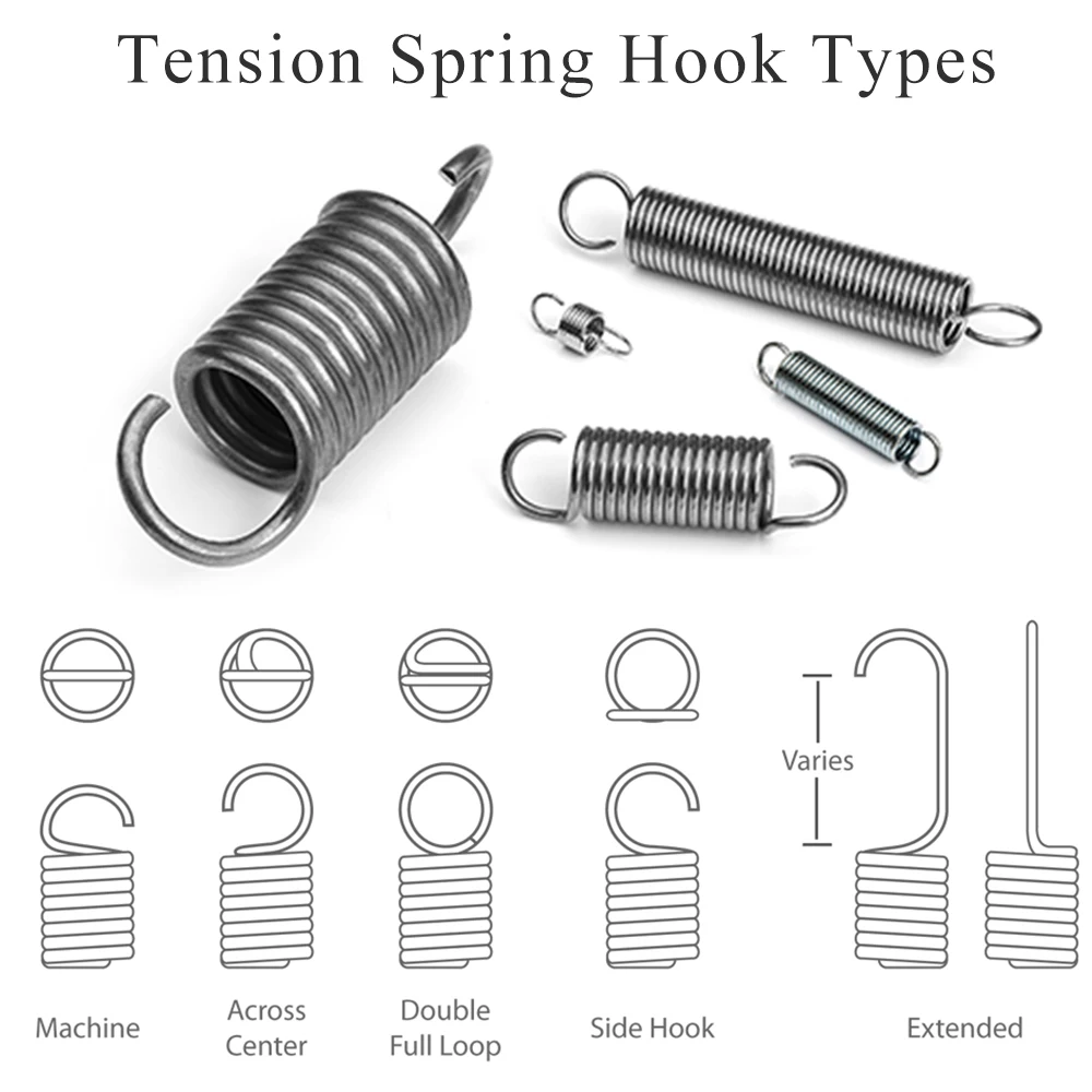 Protection Galvanized Steel  Heavy Duty Extension spring With Hook For  Trampoline