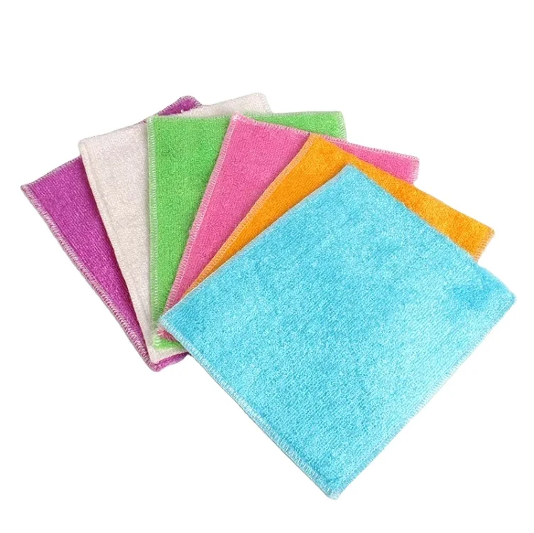 Kitchen Anti-grease Rags Efficient Bamboo Fiber Cleaning Cloth Home Washing Dish Multifunctional Cleaning Tools