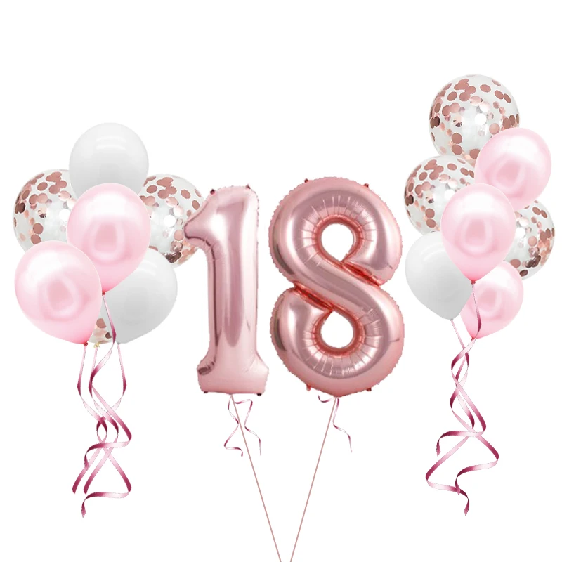 hot sale party decoration 40inch rose gold  metallic number  foil balloons