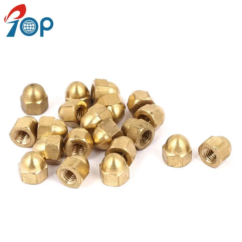 
TOP M3 M4 M5 M6 M8 M10 M12 Brass Acorn Hex Cover Nuts Sleeves 
