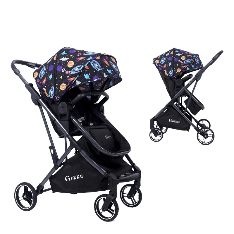 baby prams australia B09 rubber wheels baby stroller in aluminum baby carriage with adjustable seat height angle