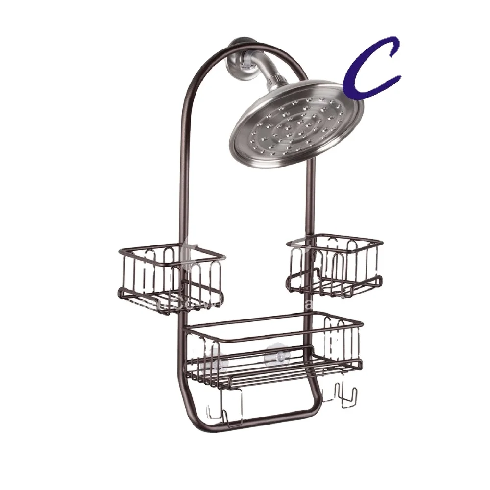 Ванная комната Душ Caddy для высоких шампуней и кондиционеров Бронзовый