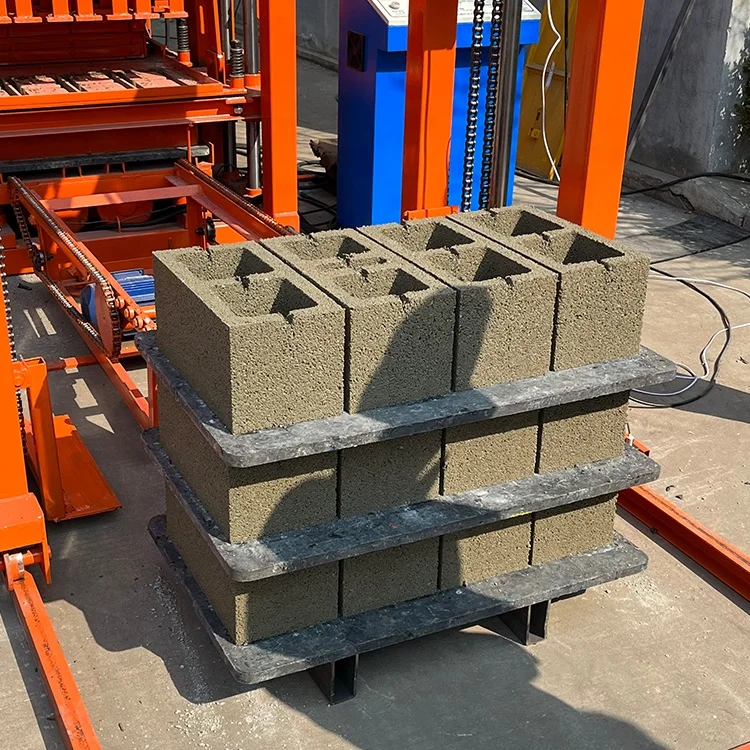 LONTA QTJ4-25 Full Automatic Interlock Hollow Paver Curbstone Maker Cinder Cement Concrete Brick Block Making Machine Brique