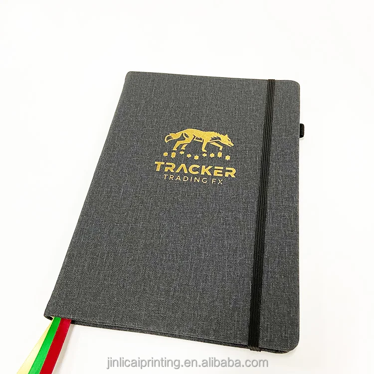 Gold foil  Blank Leather A4/A5/A6 Notebook Custom Full Size Print School Notebook