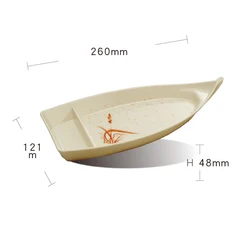 Variety Color Dishes Ship Type Food Plates Stackable Melamine Boat Sushi Tray Container