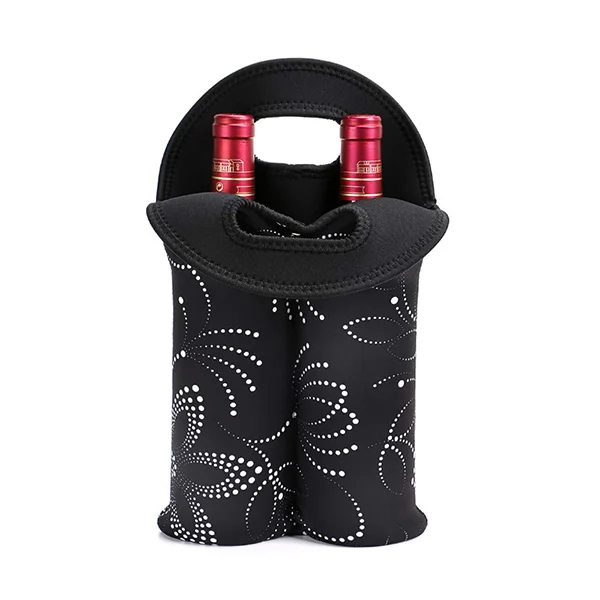 
Customized pattern printing neoprene champagne cooler 