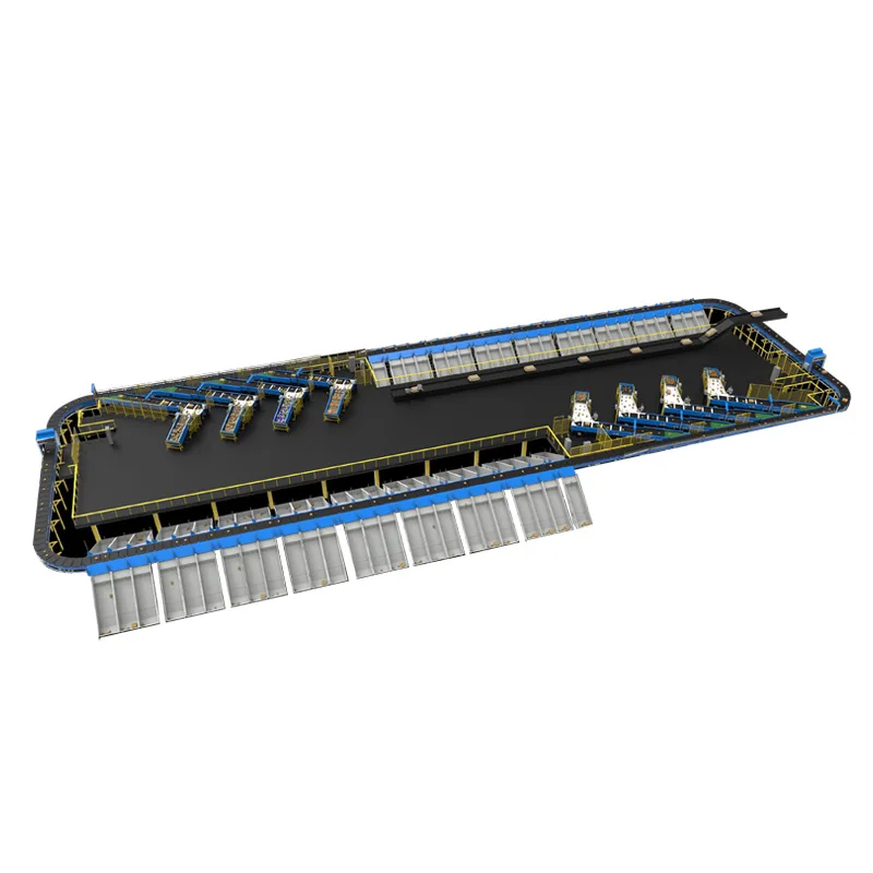 E Commerce Cargo box automated Sorting Machine Conveyor System Parcel Linear Arm Interroll Cross Belt Express Sorter Line