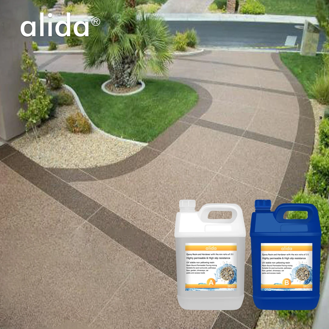 Clear Epoxy Coating Epoxy Resin Bond Aggregates Paving with Pebble Stone