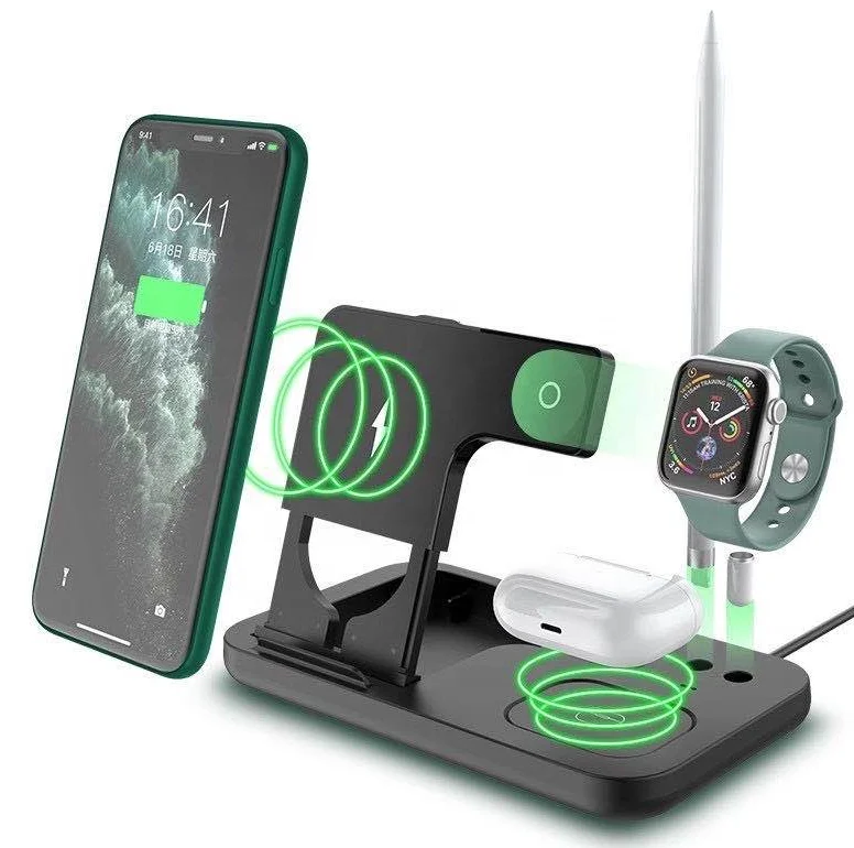 4 in 1wireless charger 15w dual wireless charger stand wireless charging station