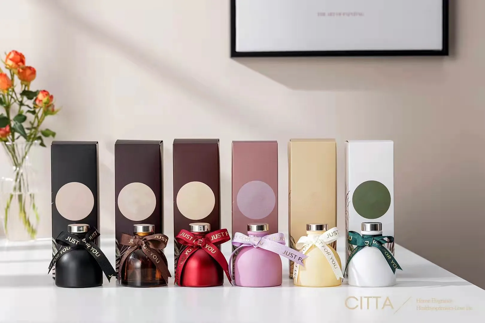 SINGHUA 50ML Christmas Gift Room Air Freshener Luxury Aroma Home Fragrance Reed Diffuser Perfume Set With Packaging Boxes