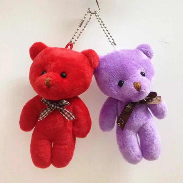 Different Color Mini Cute Bears with Sit 12 cm Wholesale Personalized Cute Bears Keychain