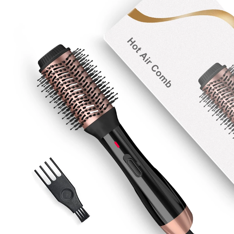 Best 110000 Rpm 1200w Professional One-Step Hair Straightening Dryer Brush  Led Hair Styling Dryer Air Comb With Negative Ion