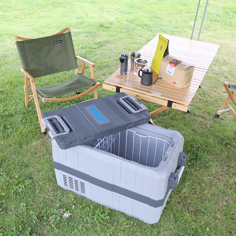 40L dual zone RV Caravan mini car fridge Tour Outdoor Fishing Camping Compressor fridge 12v 24v DC car refrigerator freezer