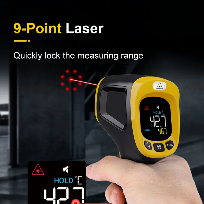 IR Laser Thermometer Digital Non Contact Temperature Gun BBQ Industrial Thermometer Infrared Pyrometer Thermometers For Industry