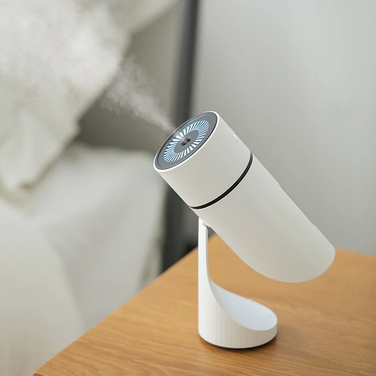 New 1000mAh Mini Car Humidifier Angle Adjustable Air Humidifier with Rainbow Light