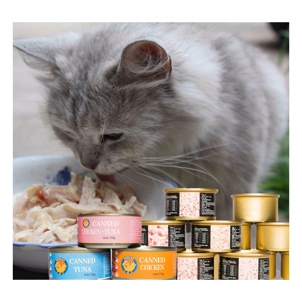Factory Direct Sale Professional Design Pet Wet Canned Food For Cat
