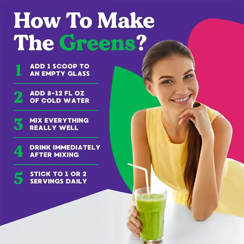 Wholesaler OEM Dietary Supplement Organic Green Superfoods Blend Private Label Super Greens Vegetable Powder green Juice