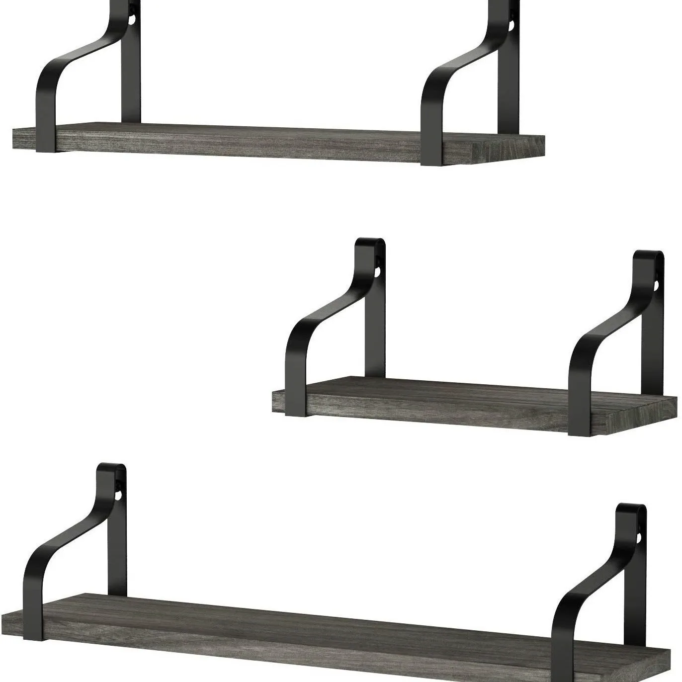 Wooden Floating Wall Mounted Shelves for Bathroom Kitchen Living Room-Storage Partition for Wall & Display