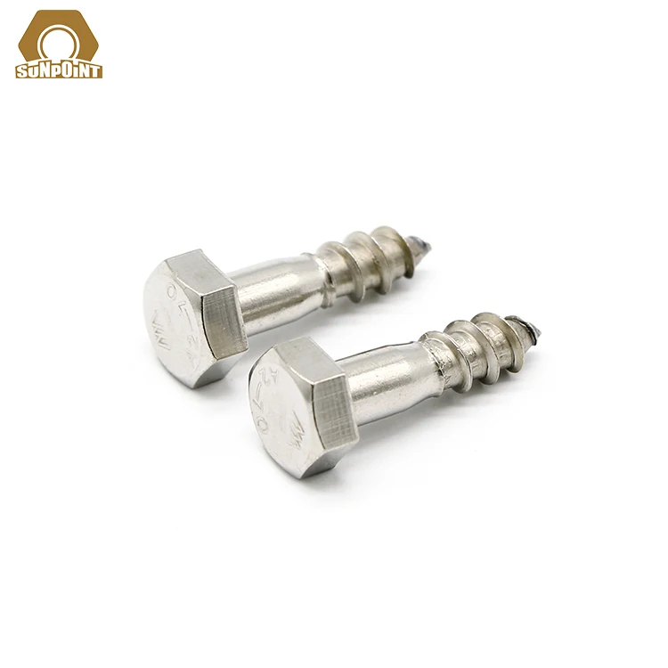 
DIN 571 M6/8 stainless steel hex head wood screws/self-tapping screws for wood 