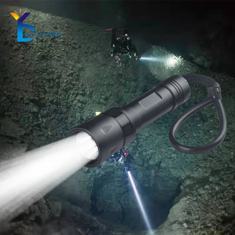 Dive flashlight underwater torch slide switch diving flashlight