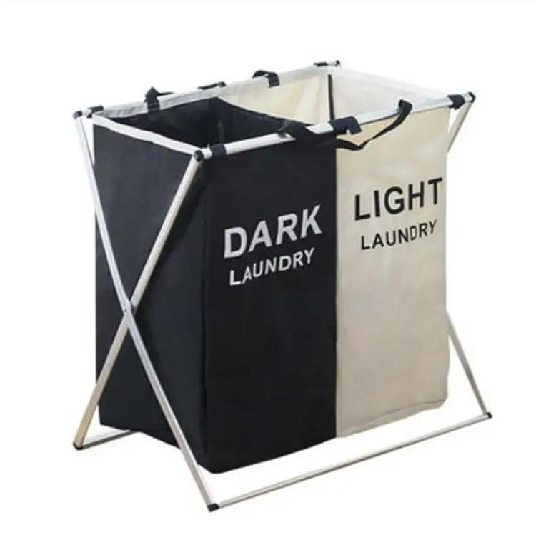 Factory Price Oxford Fabric 3 Tier Foldable Laundry Basket Collapsible Laundry Basket