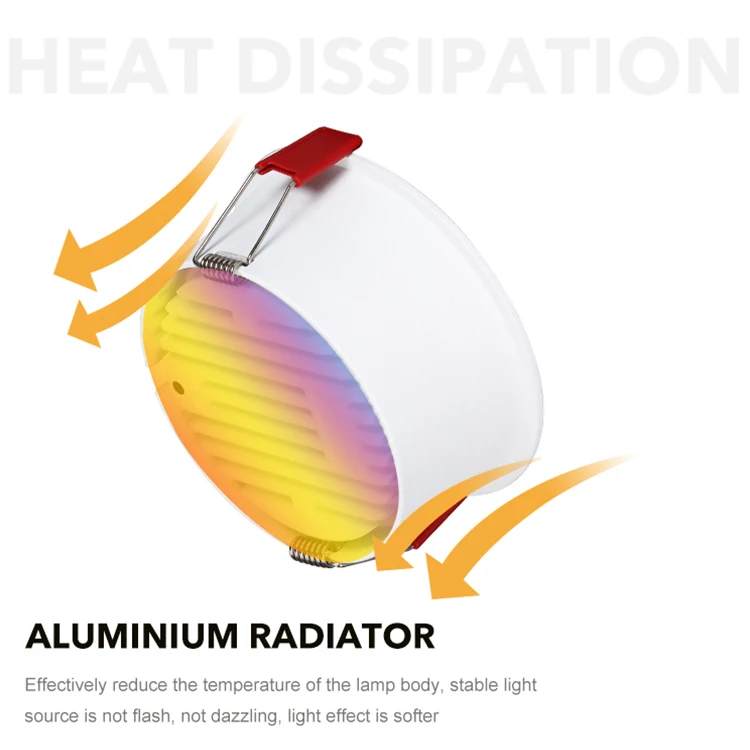 FAST Wholesale Price Indoor Recessed Embedded Commercial Aluminum Housing 5W 8W 15W LED Downlight
